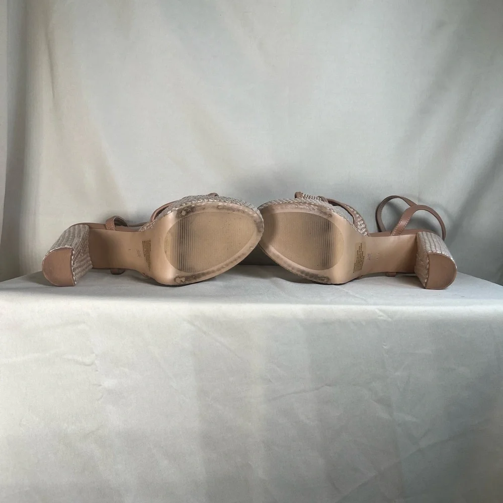 BCBGeneration Tan and Cream Platform Heels